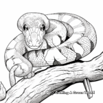Beautiful Emerald Tree Boa Coloring Pages 1
