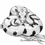 Beautiful Emerald Tree Boa Coloring Pages 2