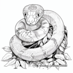 Beautiful Emerald Tree Boa Coloring Pages 3