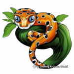 Beautiful Emerald Tree Boa Coloring Pages 4