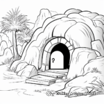 Beautiful Empty Tomb Easter Coloring Pages 1