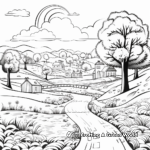 Beautiful Fall Scene Coloring Pages 1