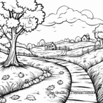 Beautiful Fall Scene Coloring Pages 4