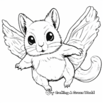 Beautiful Flying Squirrel Coloring Pages 4