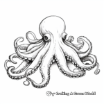 Beautiful Hand-Drawn Octopus Coloring Sheets for Adults 3