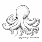 Beautiful Hand-Drawn Octopus Coloring Sheets for Adults 4