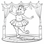 Beautiful Hippo Ballerina Coloring Pages 3