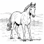 Beautiful Horse on a Farm Coloring Pages 2