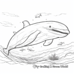 Beautiful Humpback Whale in the Ocean Coloring Pages 1