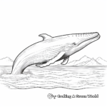 Beautiful Humpback Whale in the Ocean Coloring Pages 2