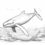 Beautiful Humpback Whale in the Ocean Coloring Pages 3
