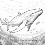 Beautiful Humpback Whale in the Ocean Coloring Pages 4