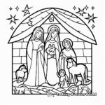 Beautiful Nativity Scene Coloring Pages 1