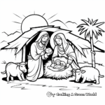 Beautiful Nativity Scene Coloring Pages 2