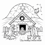Beautiful Nativity Scene Coloring Pages 4