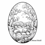Beautiful Nature-Themed Easter Egg Coloring Pages 2