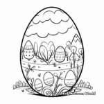 Beautiful Nature-Themed Easter Egg Coloring Pages 3