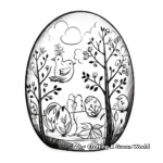 Beautiful Nature-Themed Easter Egg Coloring Pages 4