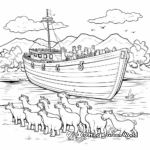 Beautiful Noah's Ark Coloring Pages 1