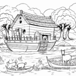 Beautiful Noah's Ark Coloring Pages 3
