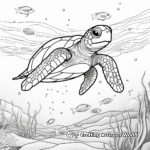 Beautiful Ocean Life: Sea Turtle Coloring Pages 4