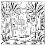 Beautiful Palm Sunday Coloring Pages 1