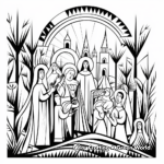 Beautiful Palm Sunday Coloring Pages 2