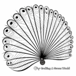 Beautiful Peacock Feather Fan Coloring Pages 2