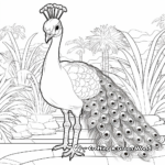 Beautiful Peacock Zoo Coloring Pages 1