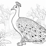 Beautiful Peacock Zoo Coloring Pages 4