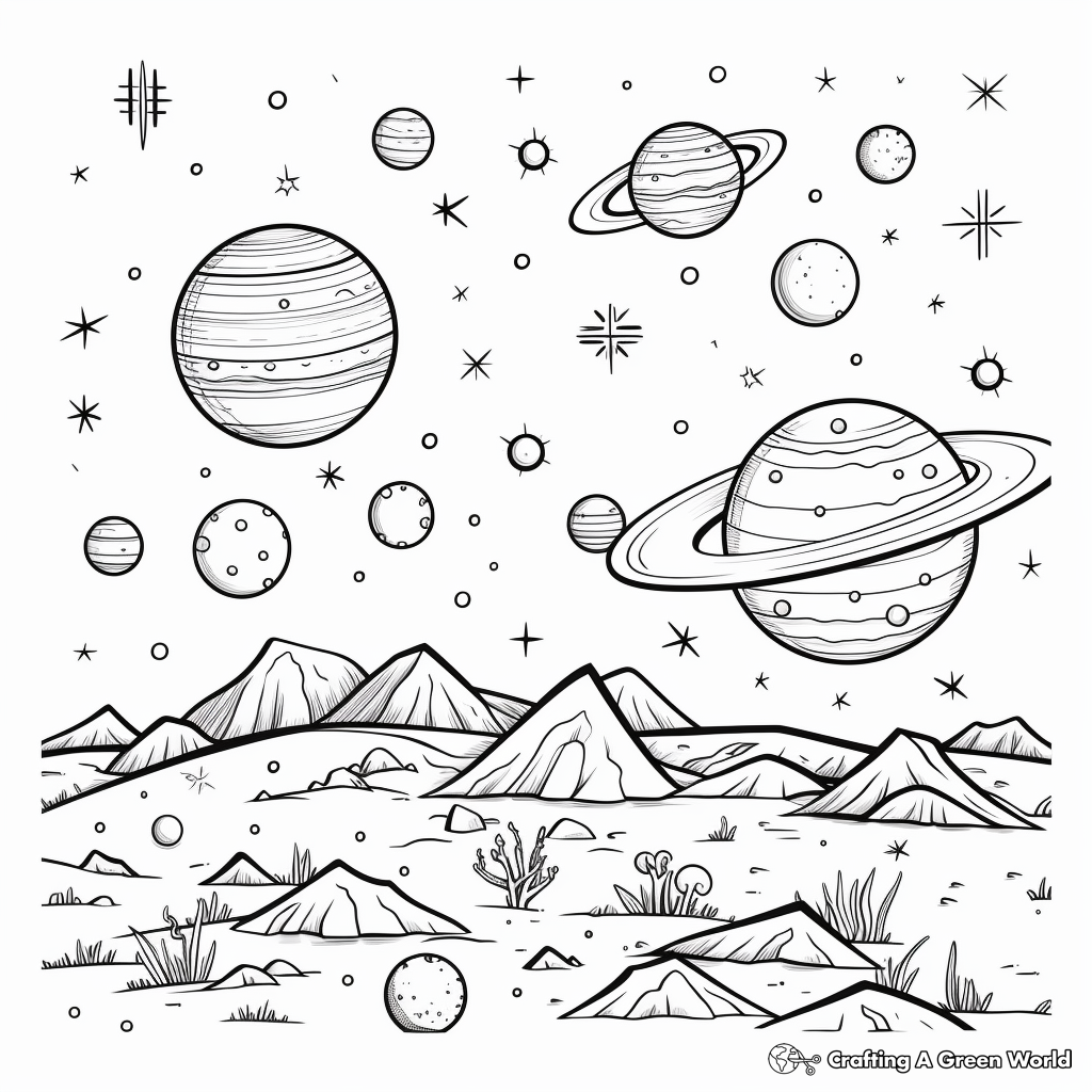 Beautiful Planet Earth Coloring Pages 2