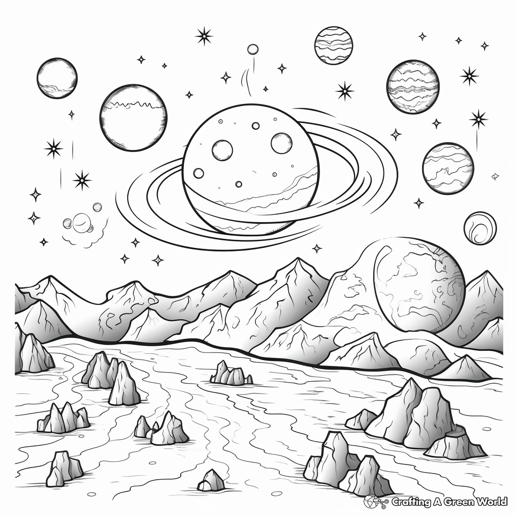 Beautiful Planet Earth Coloring Pages 4