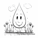 Beautiful Spring Raindrop Coloring Pages 2