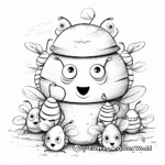 Beehive and Bees Coloring Pages 1