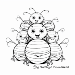 Beehive and Bees Coloring Pages 2