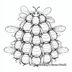 Beehive and Bees Coloring Pages 4