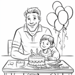 Best Wishes Birthday Message for Dad Coloring Pages 2