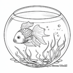 Betta Fish in a Fish Bowl Coloring Page 2