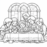 Biblical Last Supper Coloring Sheets 1