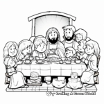 Biblical Last Supper Coloring Sheets 4