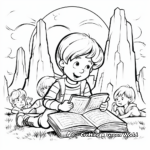 Biblical Scene: Lord's Prayer Coloring Pages 1