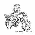 Bicycle Taxi Coloring Pages for Kids 1