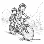 Bicycle Taxi Coloring Pages for Kids 2