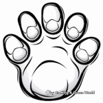 Big Bear Paw Print Coloring Pages 2