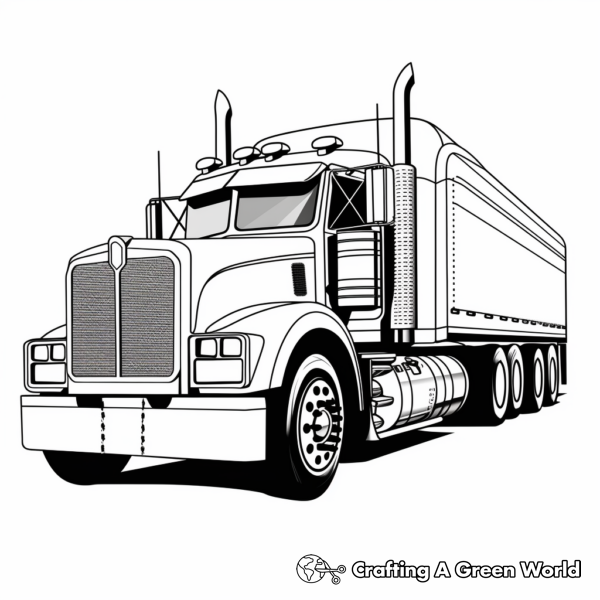 Semi Truck Trailer Coloring Pages - Free & Printable!