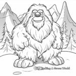 Bigfoot Yeti Forest Adventure Coloring Pages 1