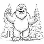 Bigfoot Yeti Forest Adventure Coloring Pages 3