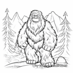 Bigfoot Yeti Forest Adventure Coloring Pages 4