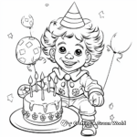 Birthday Clown Coloring Pages for Kids 1