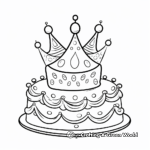 Birthday Party Crown Coloring Pages 1